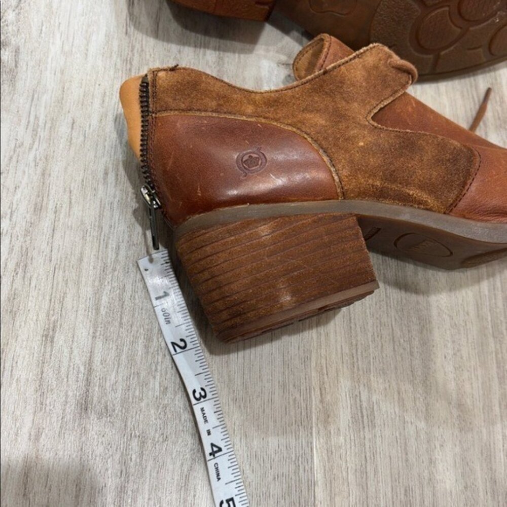 BORN Brown Ankle Boots with Cutout Design SIZE 10 - Picture 6 of 6